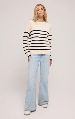 BOYFRIEND STRIPE SWEATER