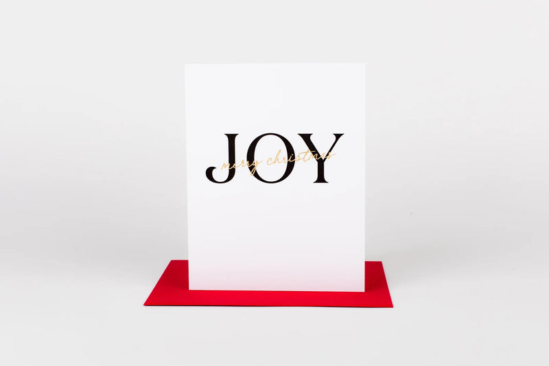 JOY - MERRY CHRISTMAS GREETING CARD