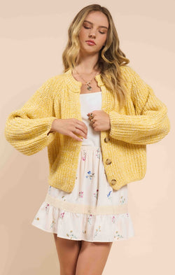 SUNROOF HALF BUTTON CARDIGAN