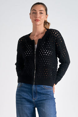 CARDIGAN ZIP UP SWEATER