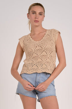 SLV CROCHET SWEATER CAP