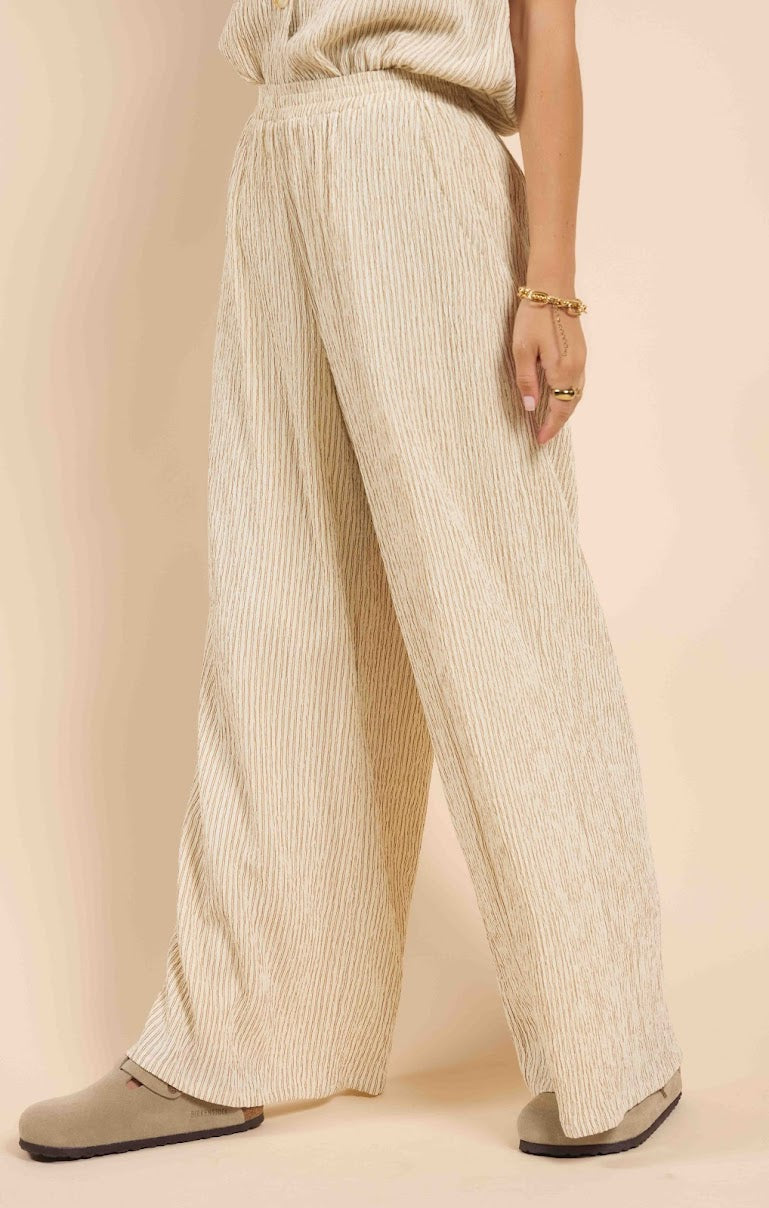 IN THE CLOUDS STRIPED WIDE LEG PANT