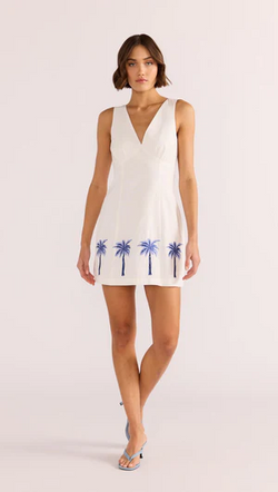 ISADORA EMBROIDERED MINI DRESS