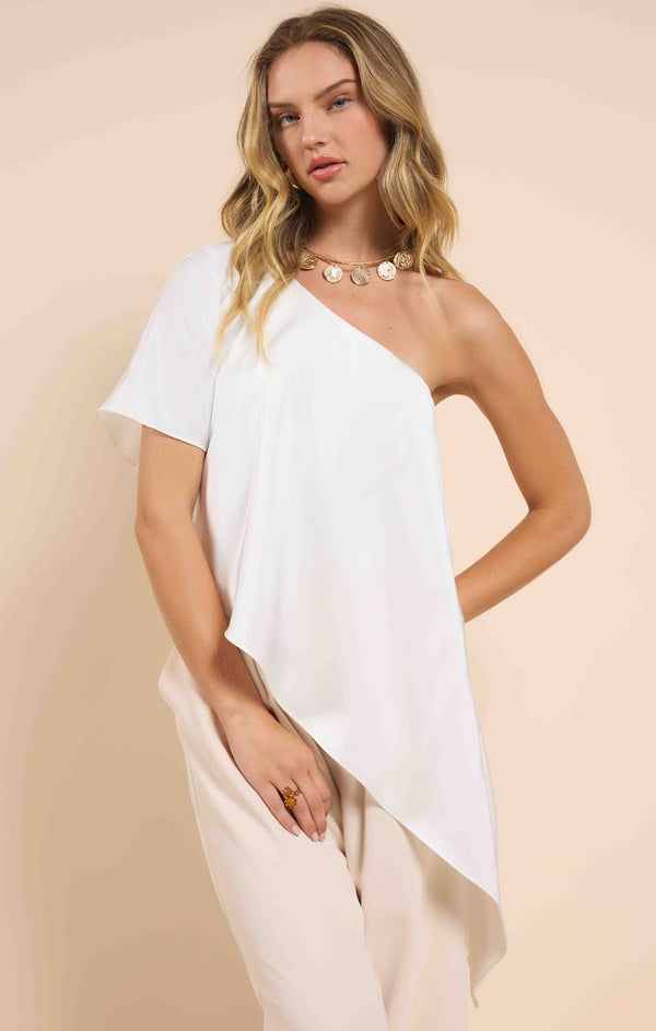 EL SOL ONE SHOULDER ASYMMETRICAL BODYSUIT