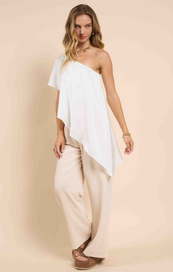 EL SOL ONE SHOULDER ASYMMETRICAL BODYSUIT
