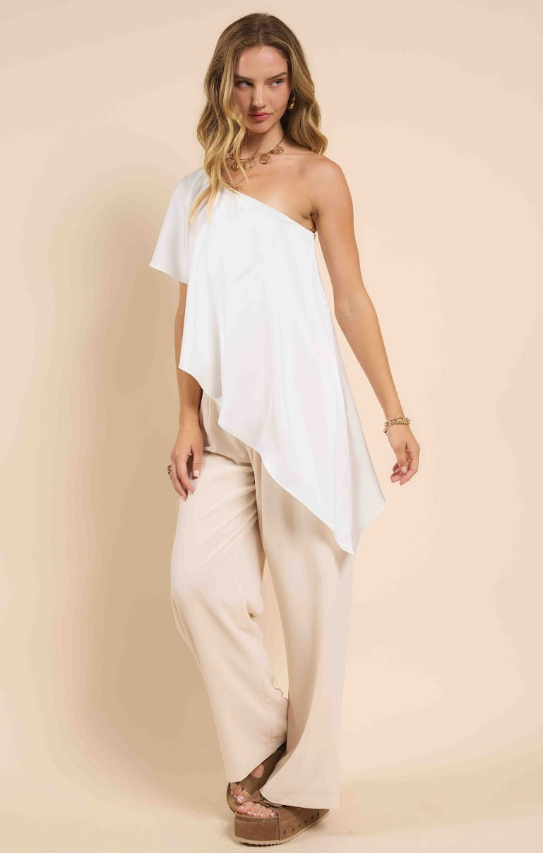 EL SOL ONE SHOULDER ASYMMETRICAL BODYSUIT