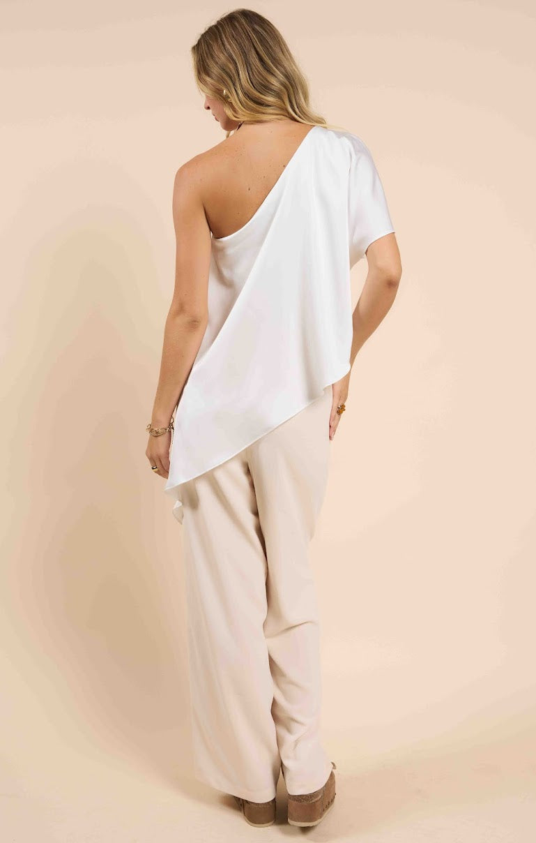 EL SOL ONE SHOULDER ASYMMETRICAL BODYSUIT