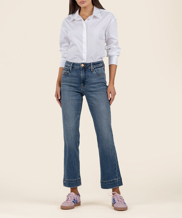 KELSEY HIGH RISE ANKLE FLAREWIDE HEM
