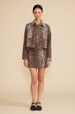 CARA CROPPED LEOPARD JACKET