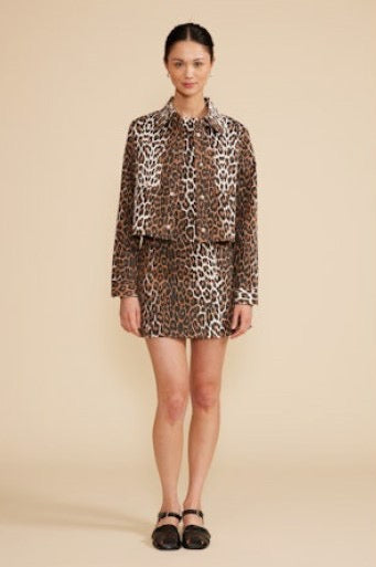 CARA CROPPED LEOPARD JACKET