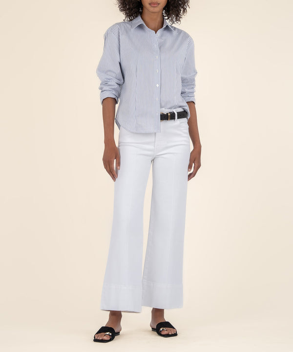 MEG HIGH RISE FRT PIN TUCK WIDE HEM