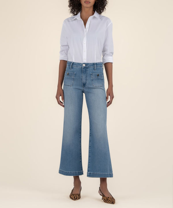 MEG HIGH RISE WIDE LEG W/PATCH PKTS WIDE HEM