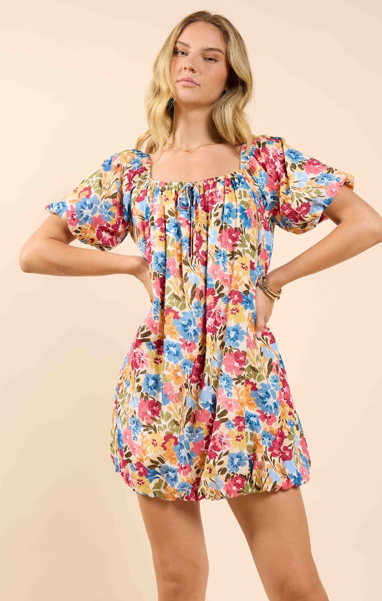 NATURE’S PALETTE BABYDOLL BUBBLE DRESS