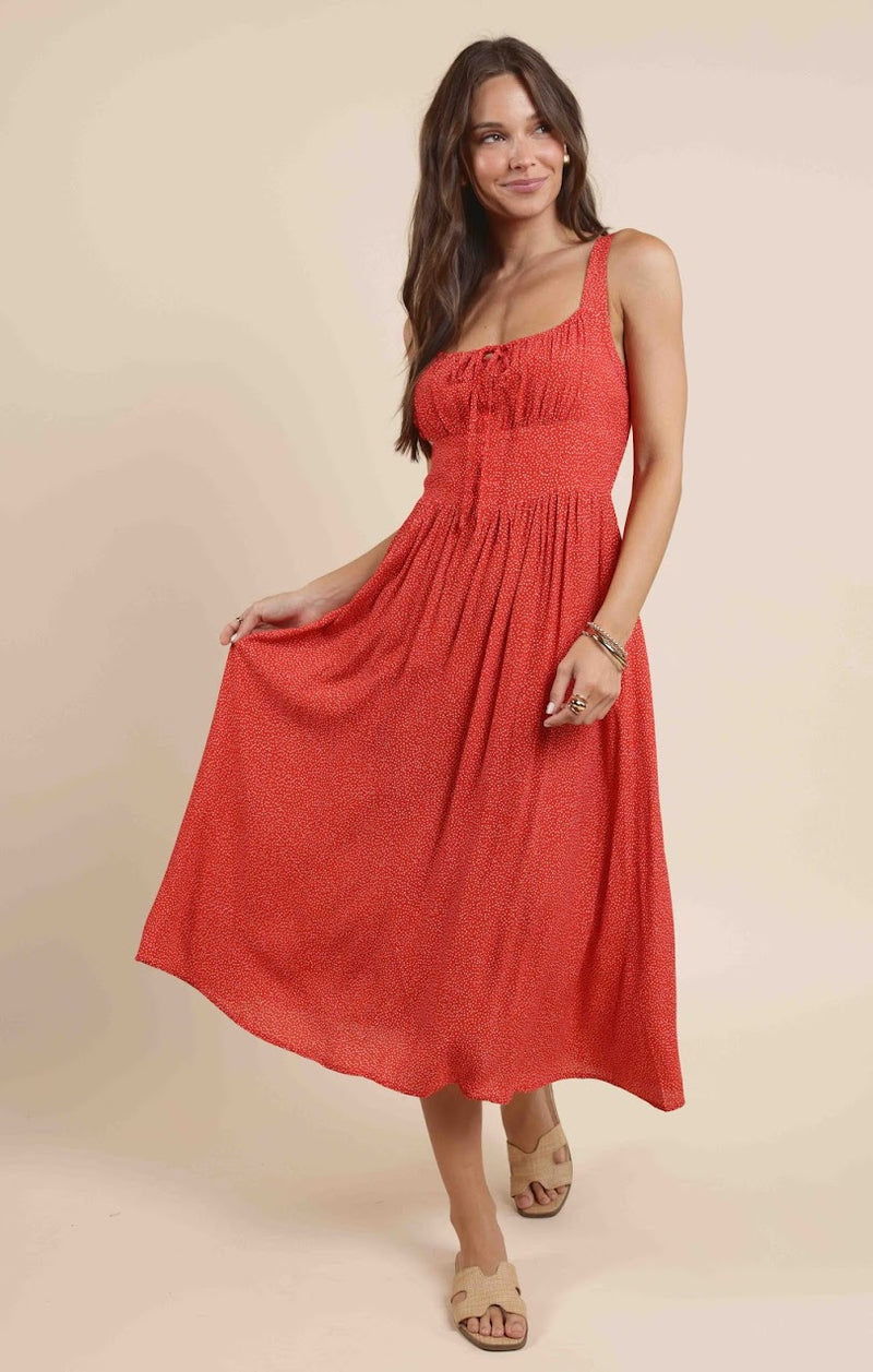 NINA MILKMAID MIDI DRESS