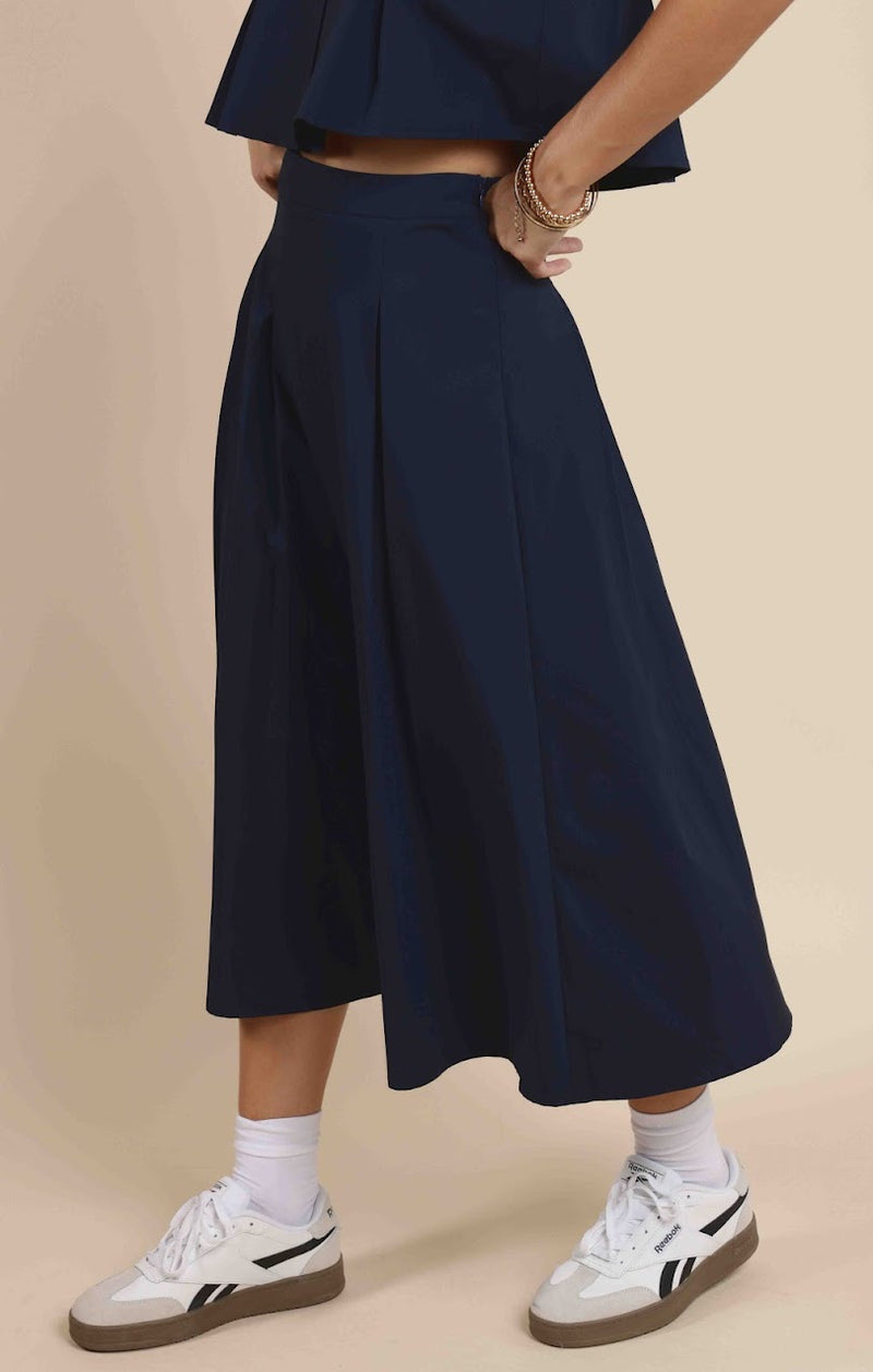 OCEAN CALLS PLEATS MAXI SKIRT