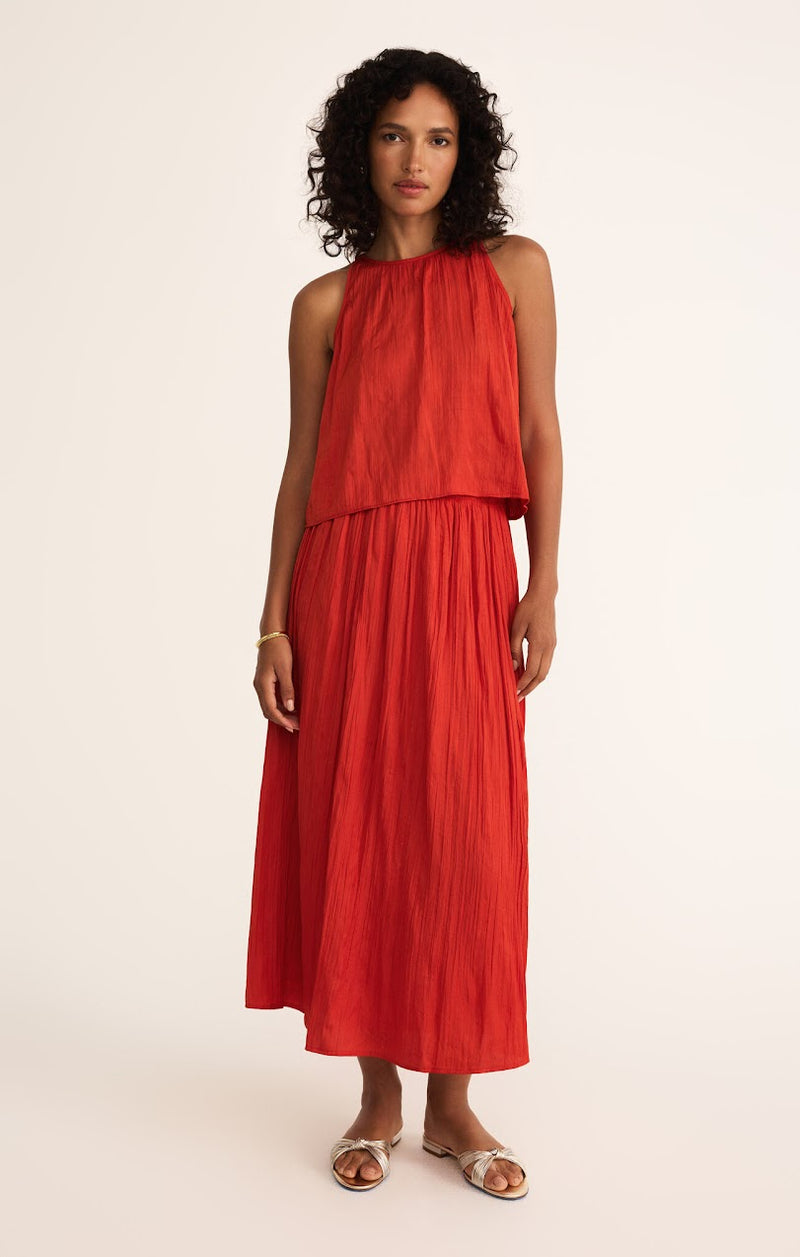 NICOLINE CRINKLE MIDI SKIRT