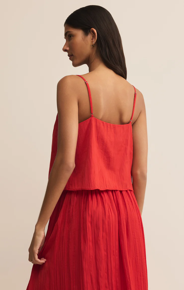 FIORE CRINKLE SATIN TOP