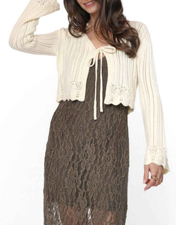 CHAMOMILE FRONT TIE CARDIGAN