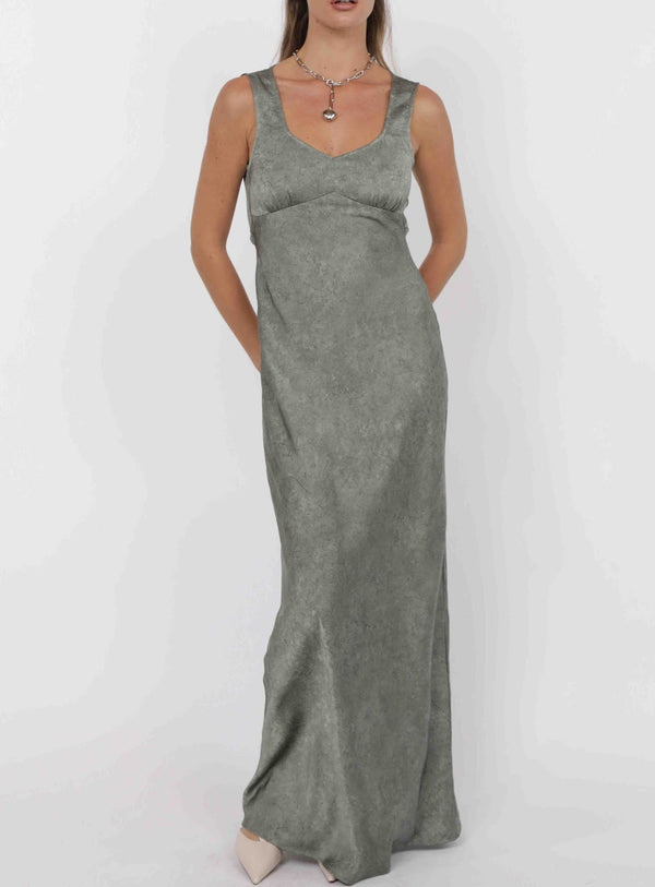 FOREVER YOURS CRINKLED SATIN DRESS