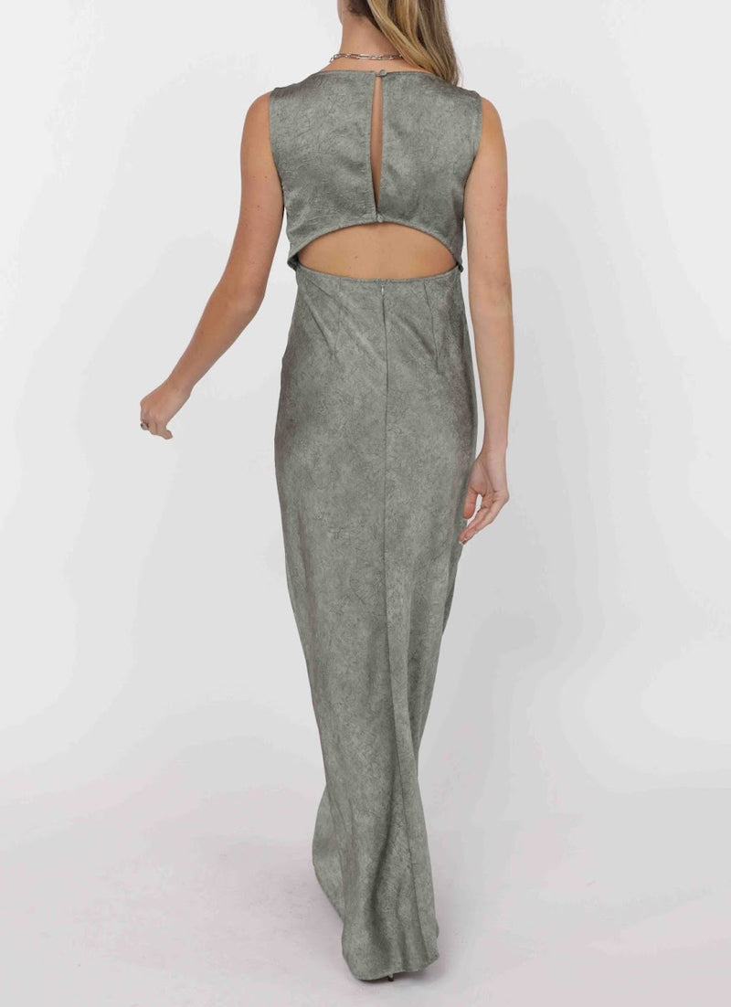 FOREVER YOURS CRINKLED SATIN DRESS