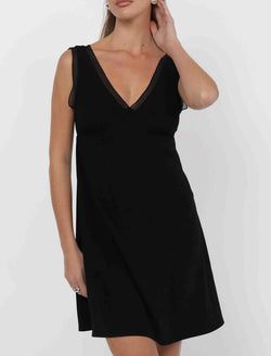 MY HEART CREPE RUFFLE CHIFFON MINI DRESS