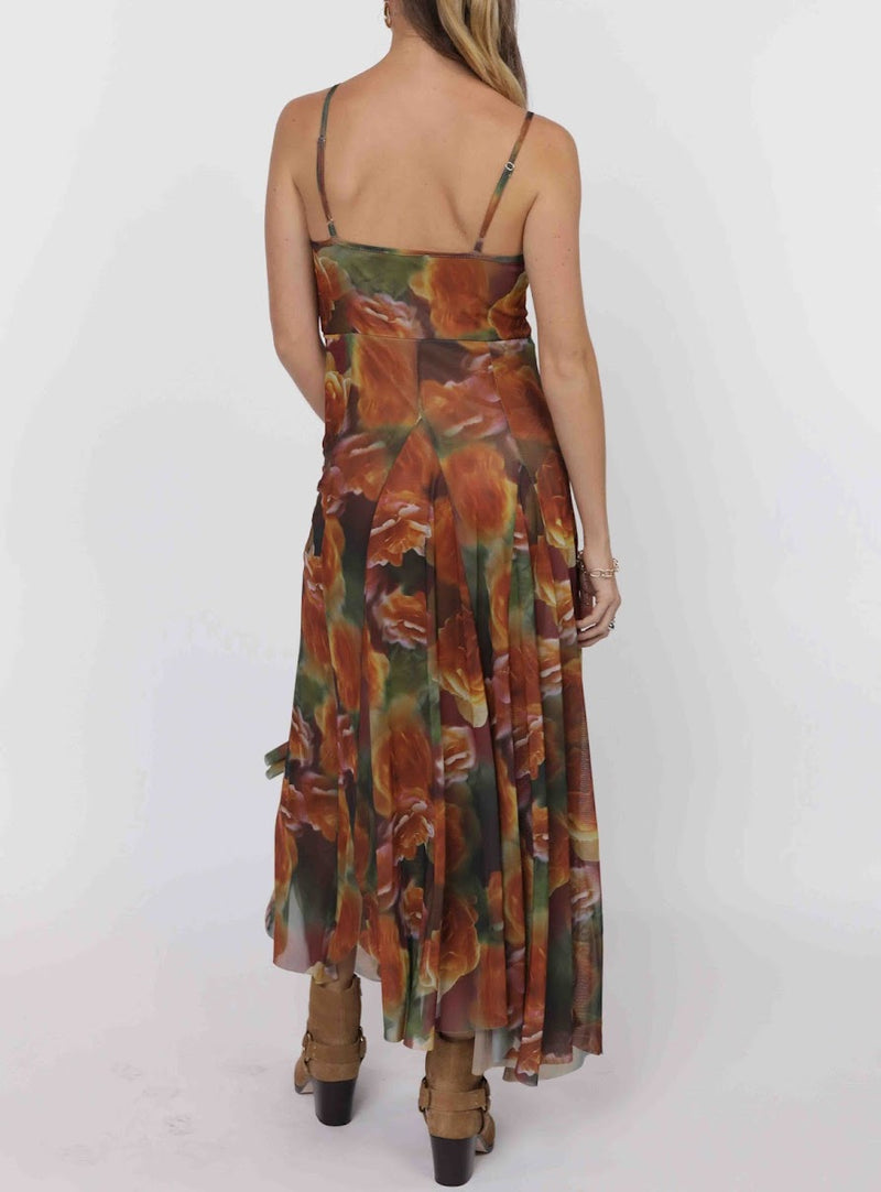 HEART BEATS GODET DETAIL MAXI DRESS