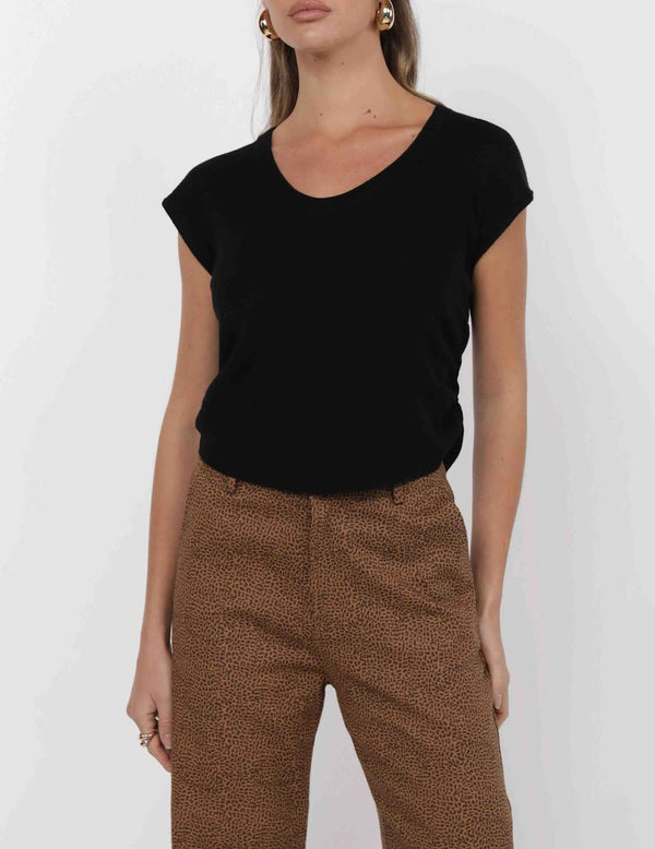 JORDAN SIDE RUCHED SWEATER TANK