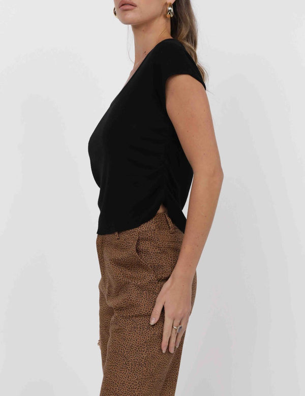 JORDAN SIDE RUCHED SWEATER TANK