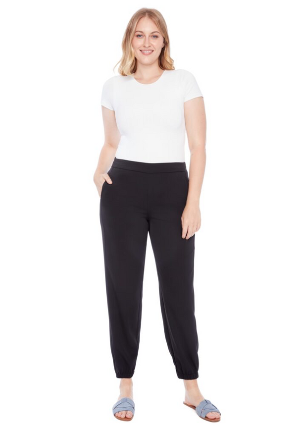 ROXETTE SOLID VEGAN SILK JOGGER PANT