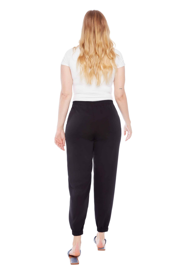 ROXETTE SOLID VEGAN SILK JOGGER PANT