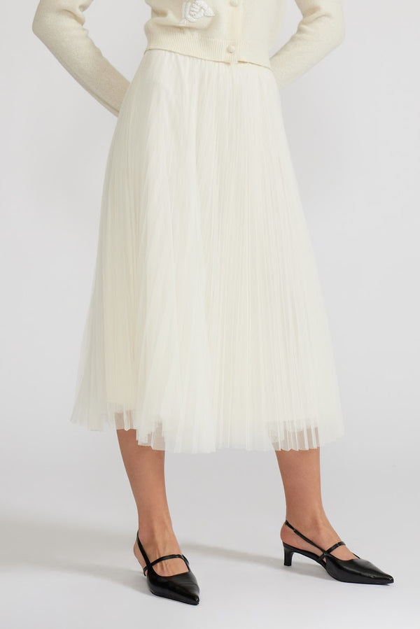 SHARLENE PLEATED TULLE SKIRT