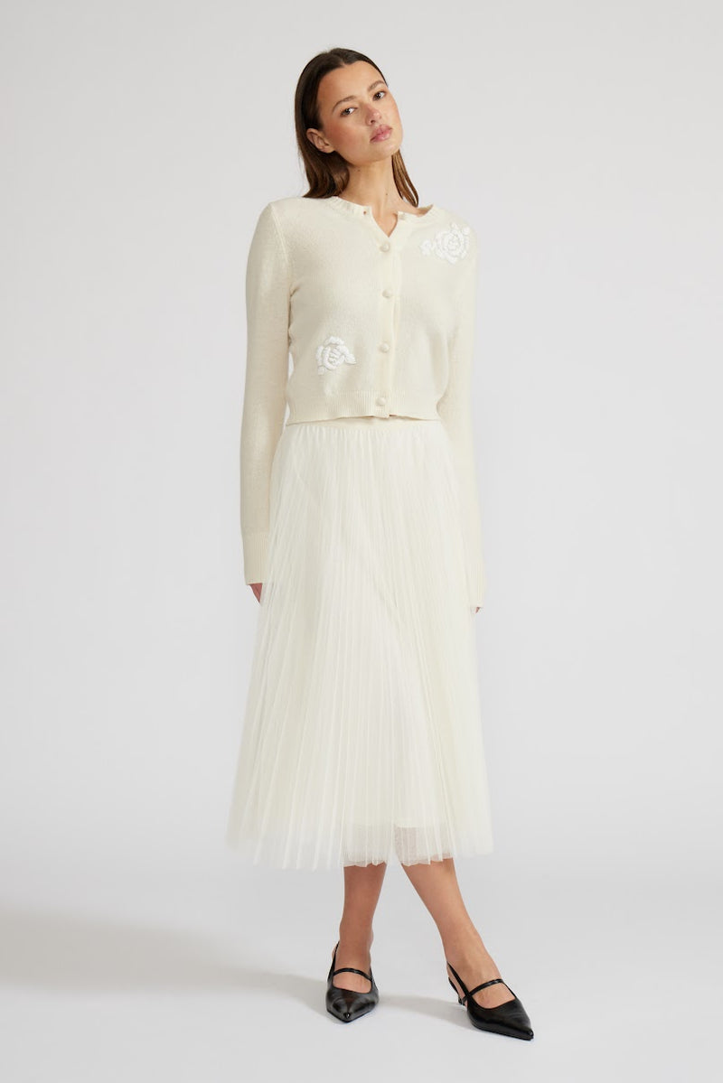 SHARLENE PLEATED TULLE SKIRT