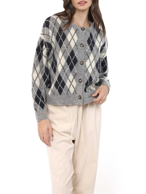 BEC ARGYLE SWEATER CARDIGAN