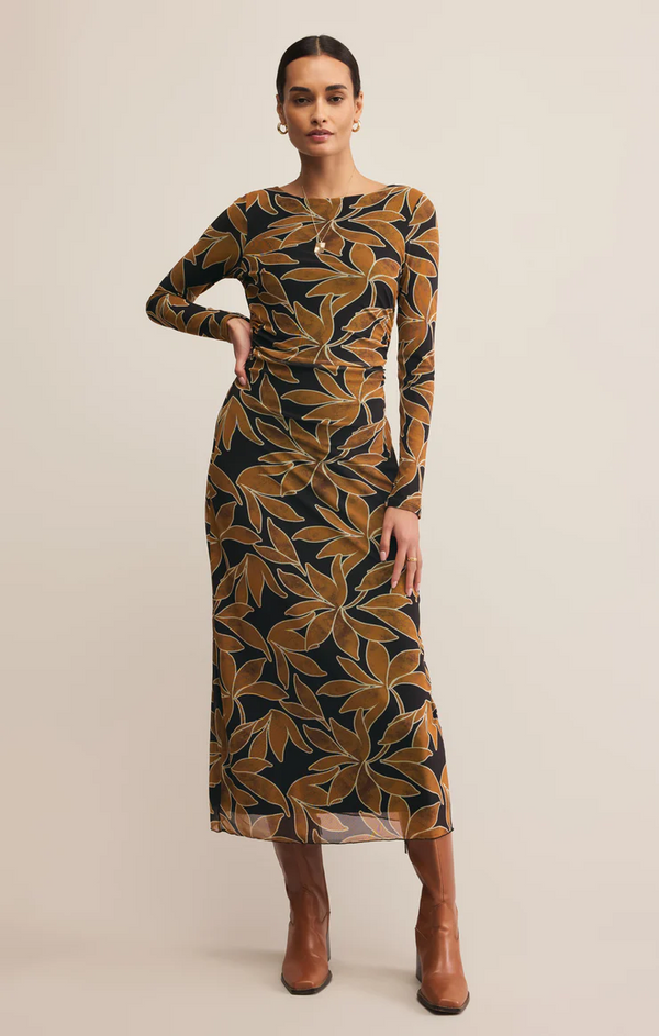SPELLBOUND MESH FLORAL MAXI DRESS