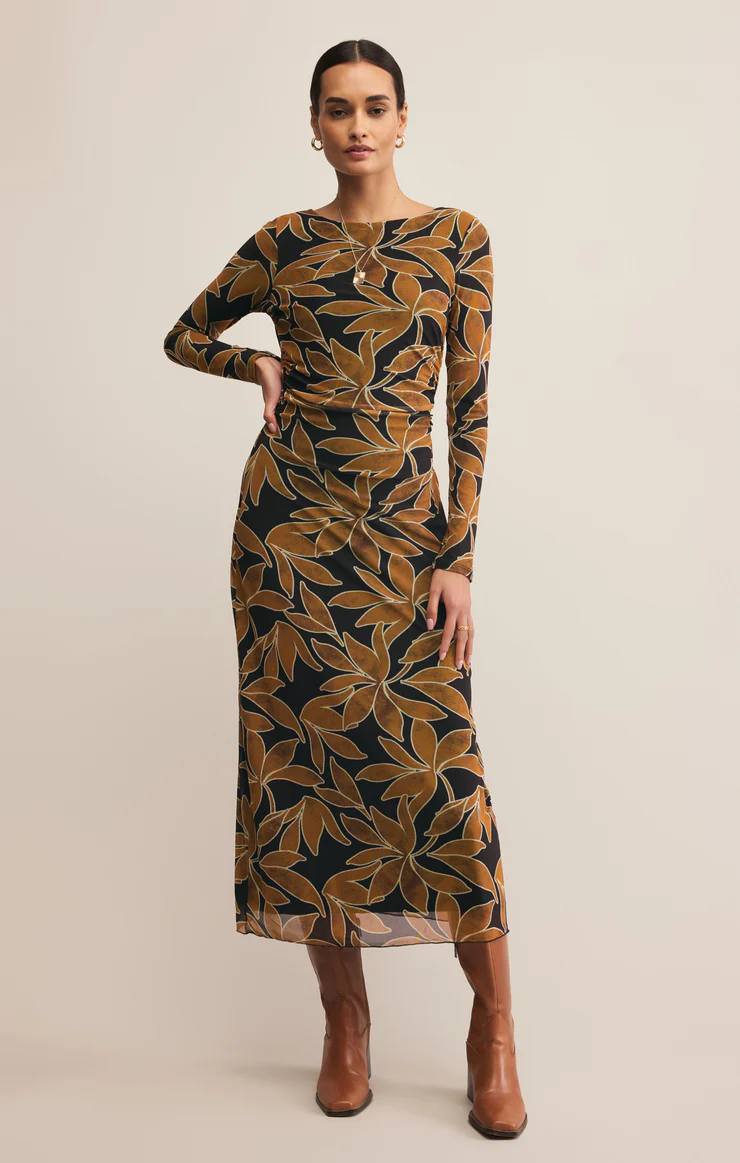 SPELLBOUND MESH FLORAL MAXI DRESS