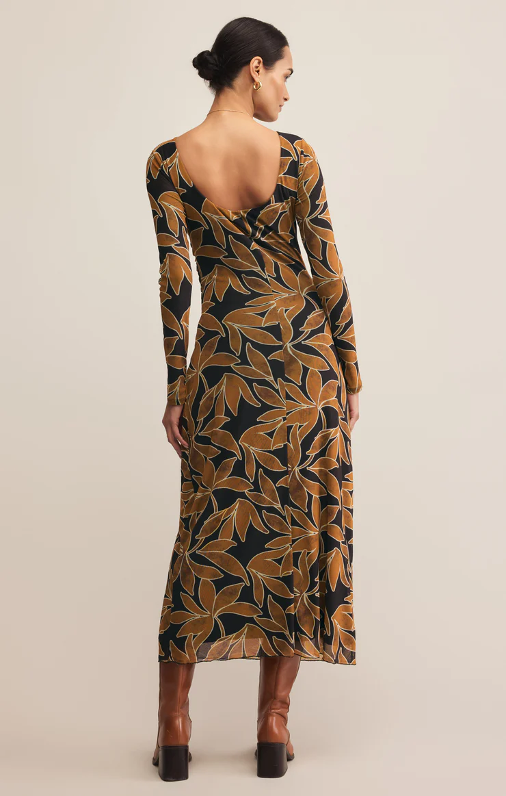 SPELLBOUND MESH FLORAL MAXI DRESS