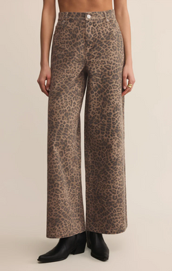 MARLI DENIM LEOPARD PANT