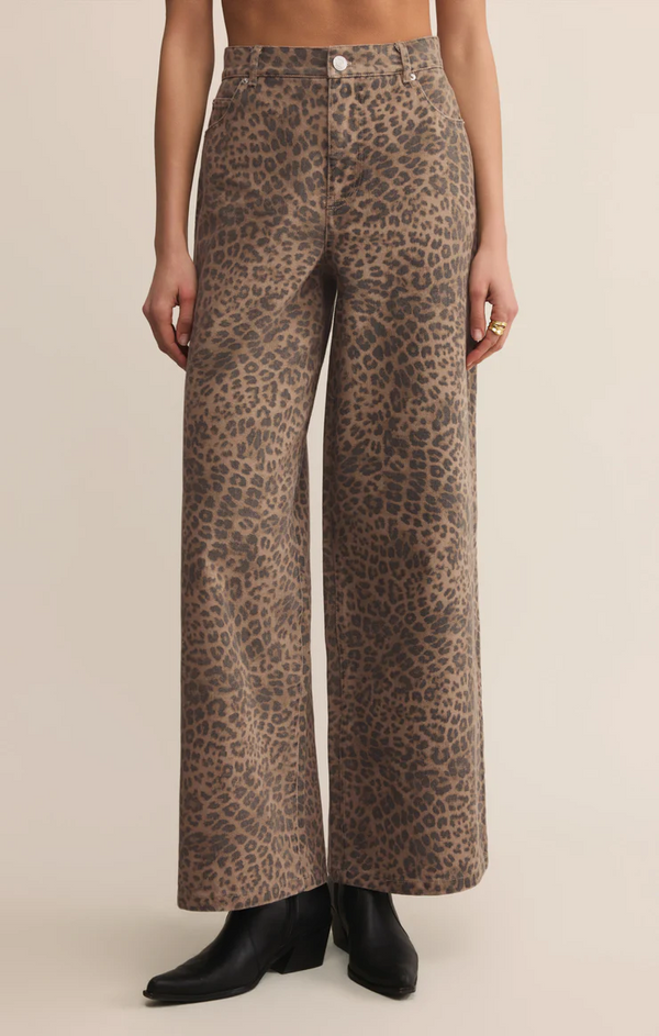 MARLI DENIM LEOPARD PANT