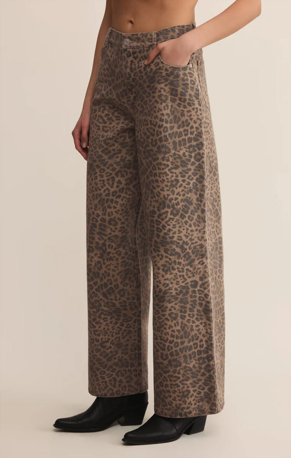 MARLI DENIM LEOPARD PANT