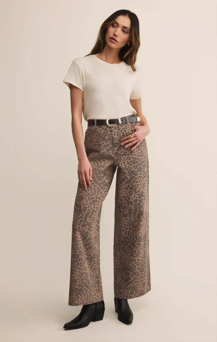 MARLI DENIM LEOPARD PANT