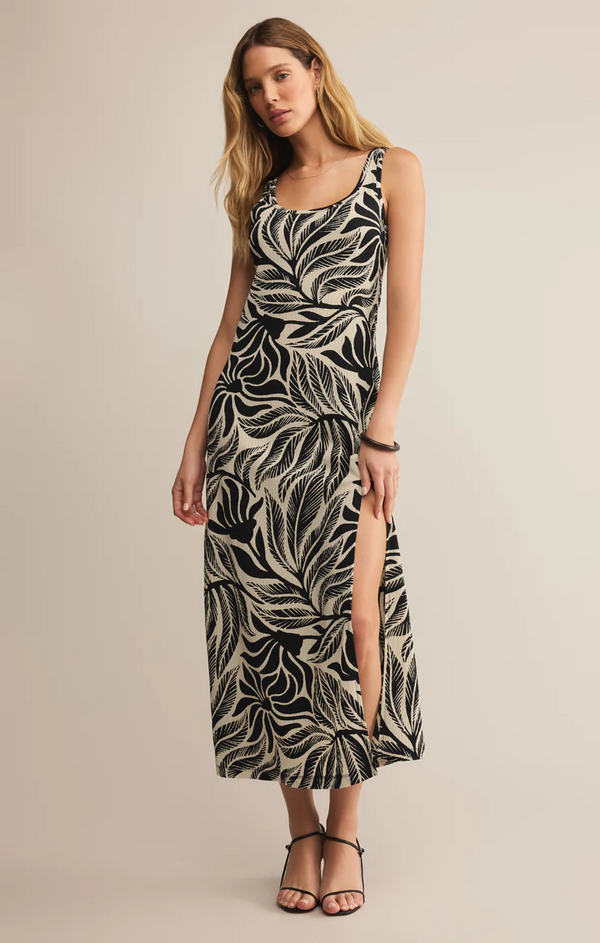 POLANCO ISLA LEAF MIDI DRESS