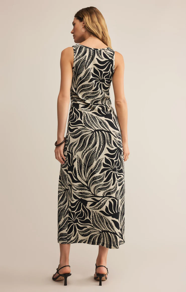 POLANCO ISLA LEAF MIDI DRESS