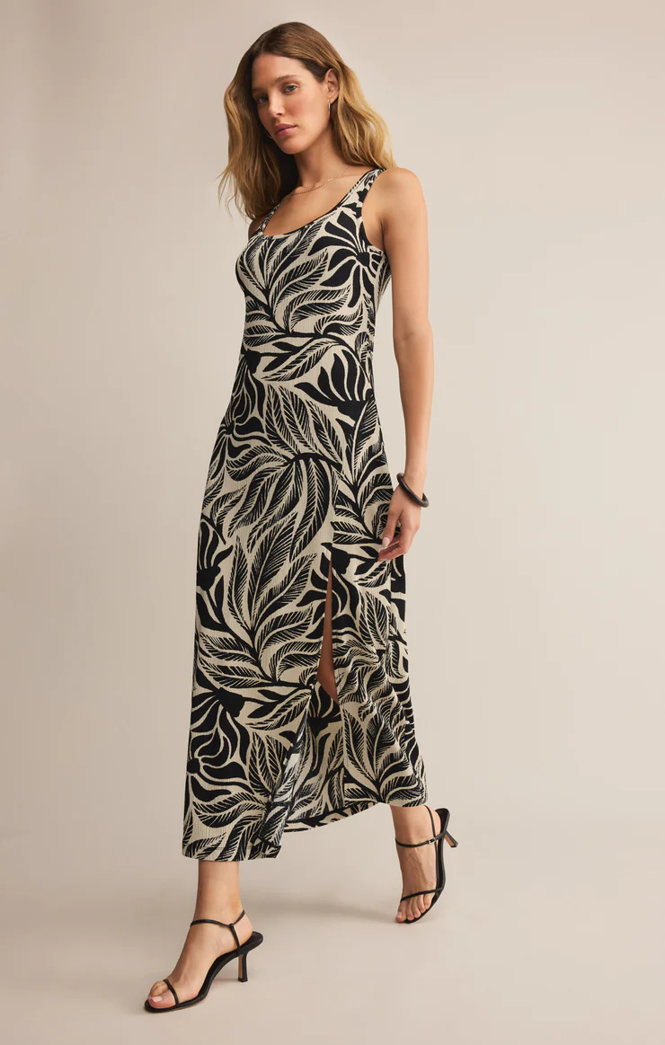 POLANCO ISLA LEAF MIDI DRESS