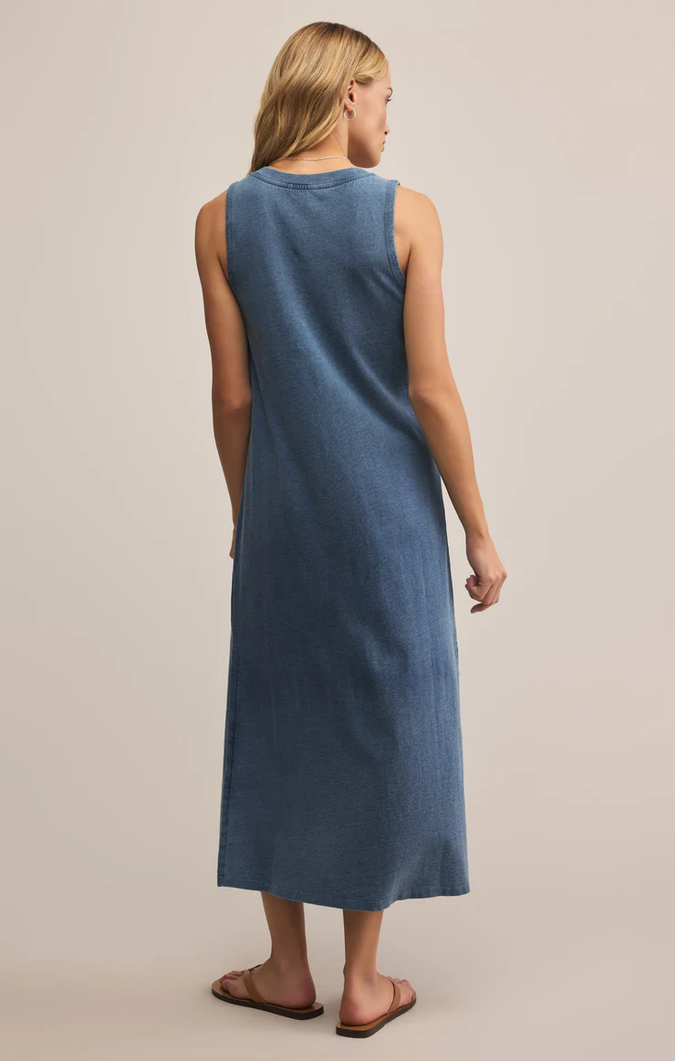 PALISADES JERSEY DENIM DRESS