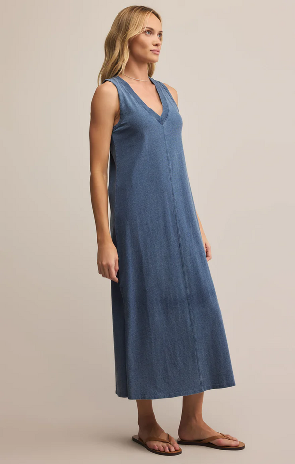 PALISADES JERSEY DENIM DRESS