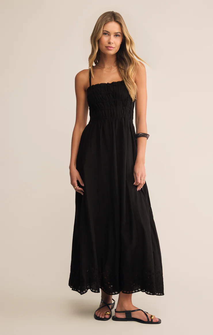 DANI EMBROIDERED MIDI DRESS