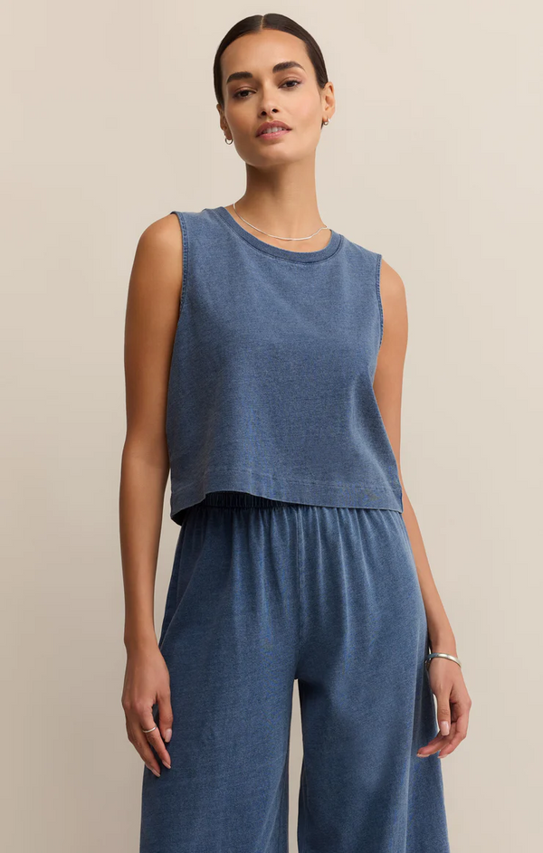 SLOANE JERSEY DENIM TANK