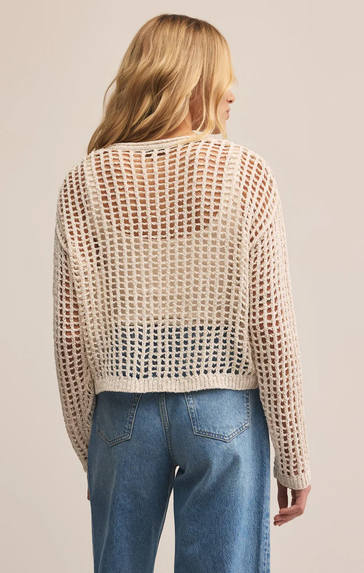 FELIX CROPPED CROCHET SWEATER