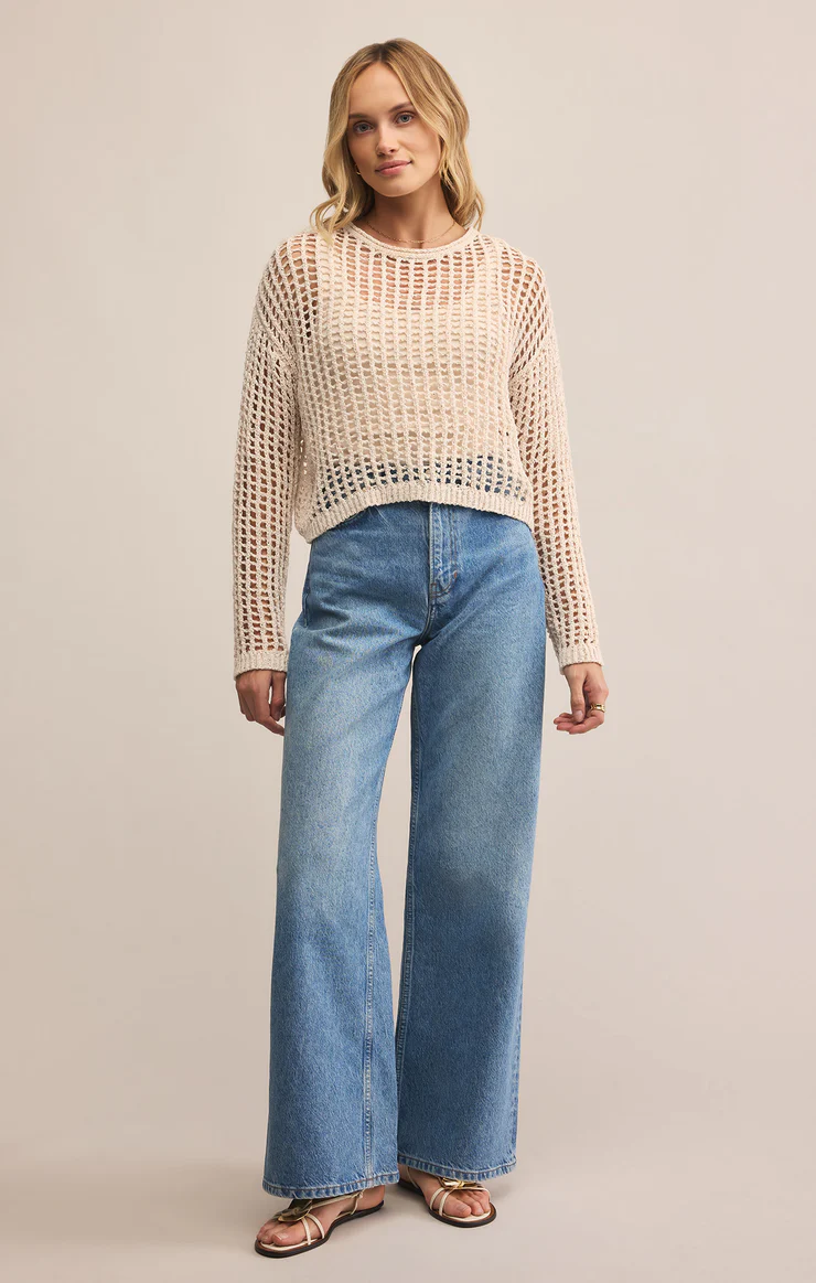 FELIX CROPPED CROCHET SWEATER