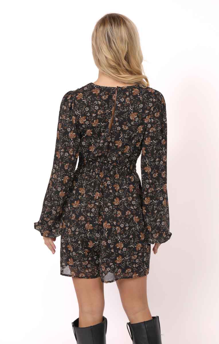 TIMELESS FLOWY ELASTIC WASIT ROMPER